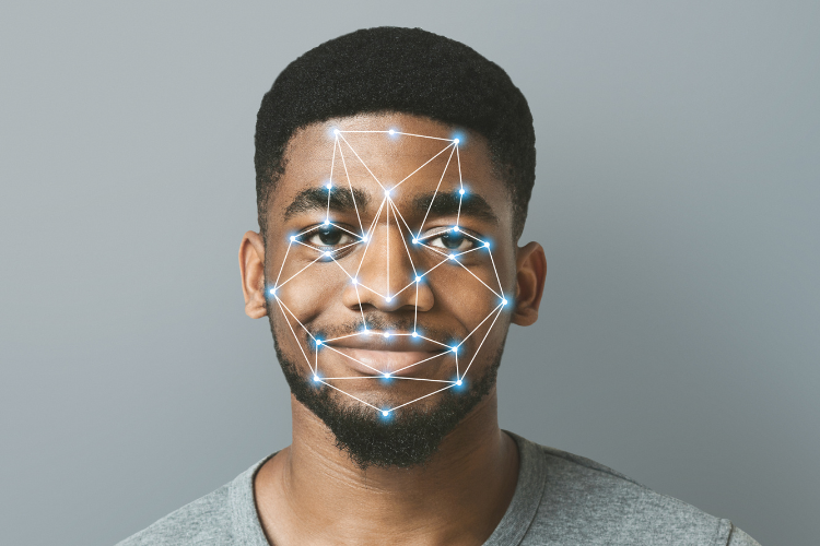 AI facial recognition scan