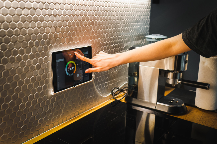 A smart device in the kitchen